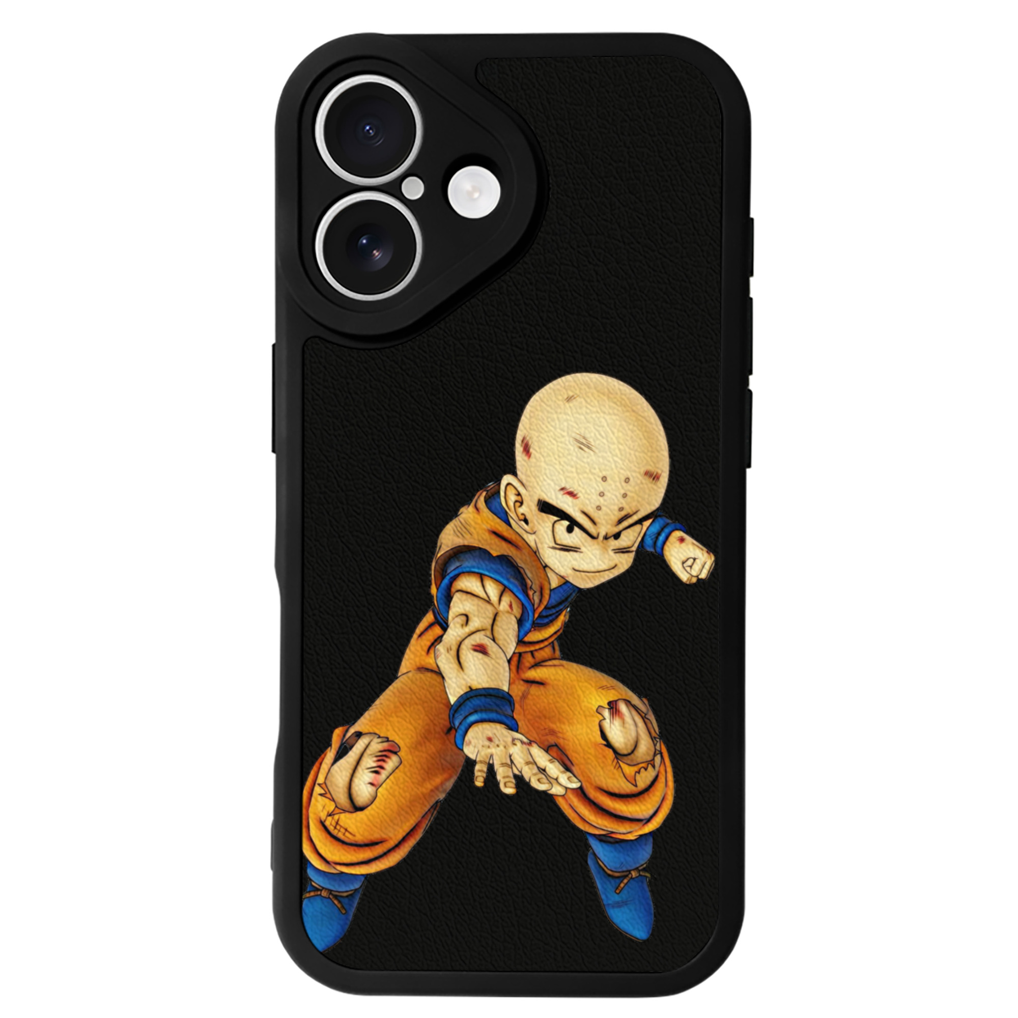 （画像用） ドラゴンボール クリリン DRAGON BALL krillin 【iPhone 16シリーズ対応】シリコンスマホケース（レザー調） 材質：シリコン